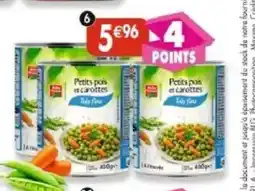 Maximo Lot de 4 boîtes 1/2 de petits pois très fins et jeunes carottes offre