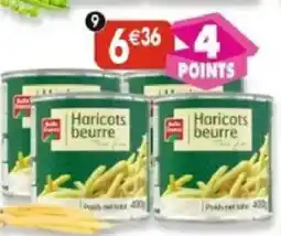 Maximo Lot de 4 boîtes 1/2 d'haricots beurre très fins offre