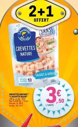 E.Leclerc Assiette bleue - crevettes nature offre