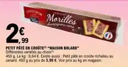 E.Leclerc Canard - petit pâté en croûte offre