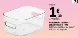 E.Leclerc Rangement compact clear smart store offre