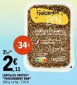 E.Leclerc Lentilles vertes offre