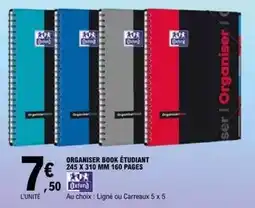 E.Leclerc Oxford - organizer book étudiant 245 x 310 mm 160 pages offre