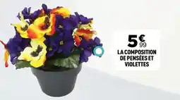 Centrakor La composition de pensées et violettes offre