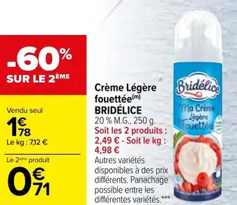 Crème légère fouettée