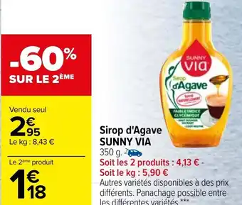 Sirop d'agave SUNNY VIA