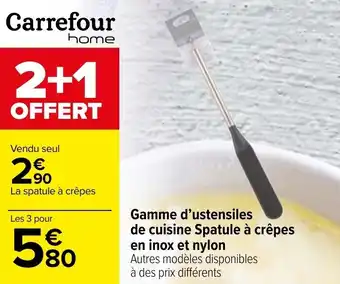 Carrefour Gamme d'ustensiles de cuisine spatule à crêpes offre