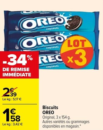 Carrefour Biscuits OREO offre