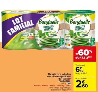 Carrefour Haricots verts extra-fins sans résidu de pesticides offre