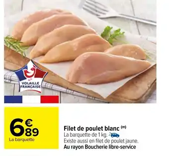 Carrefour Filet de poulet blanc offre