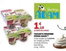 Hyper U YAOURTS FERMIERS FERME ADAM offre