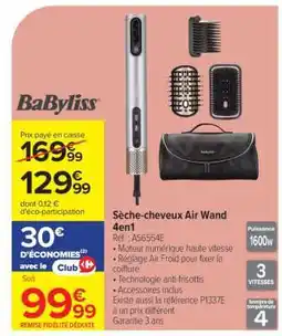 Carrefour Sèche-cheveux Air Wand 4en1 offre