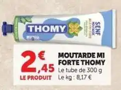 Hyper U MOUTARDE MI FORTE THOMY offre