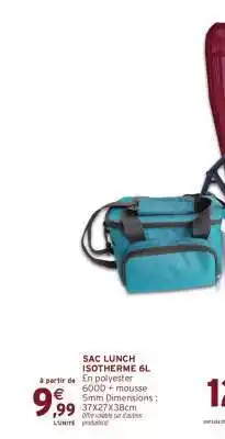 Intermarché SAC LUNCH ISOTHERME 6L offre
