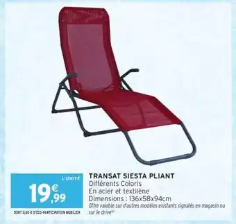 TRANSAT SIESTA PLIANT