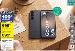 Carrefour Smartphone Galaxy S26 noir offre