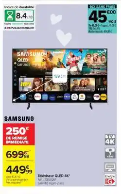 Carrefour Samsung Téléviseur QLED 4K offre