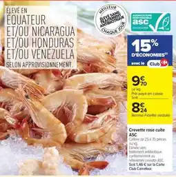 Carrefour Crevette rose cuite ASC offre