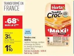 Carrefour Tendre Croc' Herta offre
