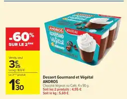 Carrefour Dessert Gourmand et Végétal ANDROS offre