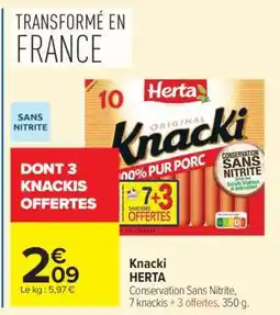 Carrefour Knacki Herta offre