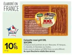 Carrefour Caissette maxi grill XXL SOCOPA offre