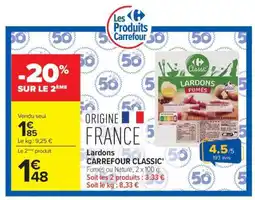 Carrefour Lardons Carrefour Classic offre