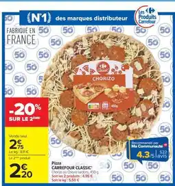Carrefour PIZZA CARREFOUR CLASSIC offre