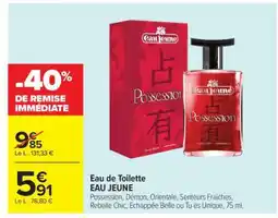 Carrefour Eau de Toilette EAU JEUNE offre