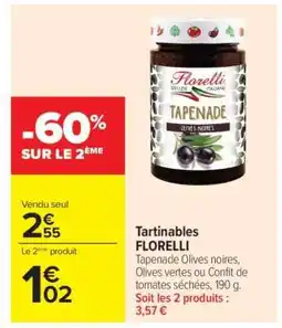 Carrefour Tartinables Florelli offre