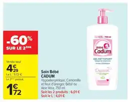 Carrefour Soin Bébé CADUM offre