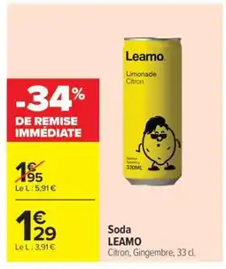 Carrefour Soda LEAMO offre