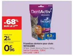 Carrefour Friandises dentaire pour chats VETOCANIS offre