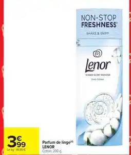 Carrefour Parfum de Linge Lenor offre