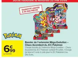Carrefour Booster de l’extension Méga-Évolution – Chaos Ascendant du JCC Pokémon offre