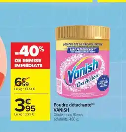 Carrefour POUDRE DÉTACHANTE “VANISH” offre