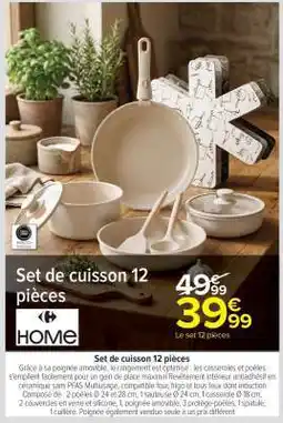Carrefour Set de cuisson 12 pièces offre