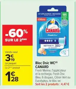 Carrefour Bloc Dsic WC CANARD offre