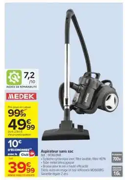 Carrefour Aspirateur sans sac offre