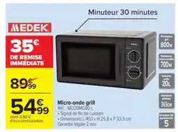 Carrefour Micro-onde grill offre