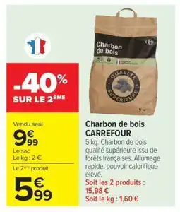 Carrefour Charbon de bois CARREFOUR offre