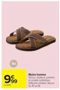 Carrefour Mules Homme offre