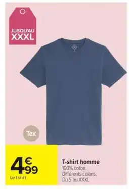 Carrefour T-shirt homme offre