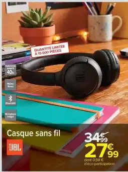 Carrefour Casque sans fil offre