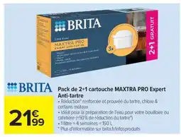 Carrefour Pack de 2+1 cartouche MAXTRA PRO Expert Anti-tartre offre