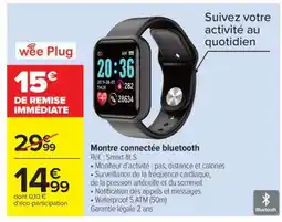 Carrefour Montre connectée bluetooth offre