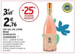 Intermarché IGP VAL DE LOIRE ROSÉ DUMNACUS VIGNERONS offre