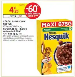 Intermarché Céréales Nesquik Nestle offre