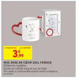Intermarché MUG ANSE EN CŒUR 33CL FAÏENCE offre