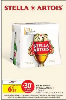 Intermarché BIÈRE BLONDE STELLA ARTOIS offre